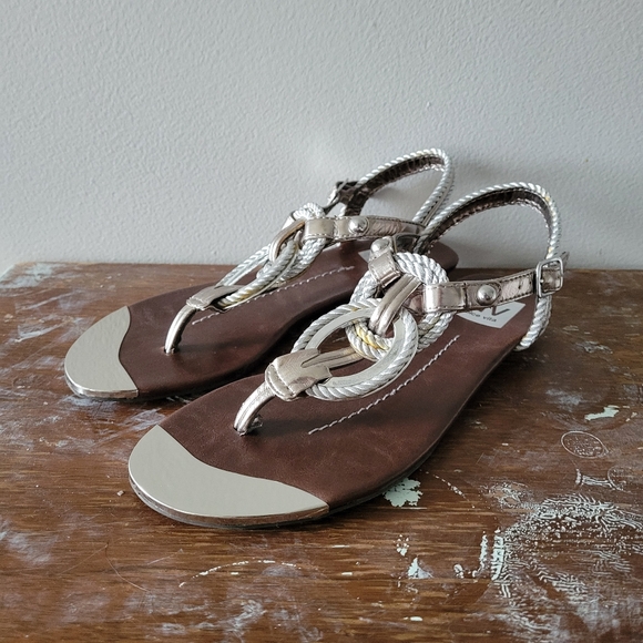 DOLCE VITA silver and brown rope sandals never worn - Picture 9 of 9